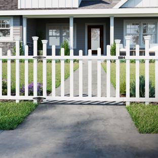 Madison Vinyl Gate Kit with Fence Wings